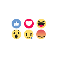 Facebook Reaction Icons Logo Vector
